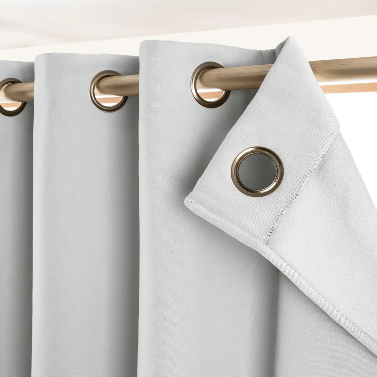 Rideau Thermique|Rideau|EMINZA Rideau obscurcissant thermique (140 x 280 cm) Calore Gris clair