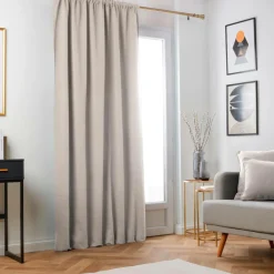 Rideau|EMINZA Rideau obscurcissant thermique galon fronceur (280 x 240 cm) Minuit Taupe