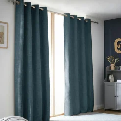 Rideau Thermique|Rideau|EMINZA Rideau obscurcissant thermique (140 x 280 cm) Alba Bleu