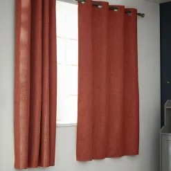 Rideau Thermique|Rideau|EMINZA Rideau obscurcissant thermique (140 x 180 cm) Alba Terracotta