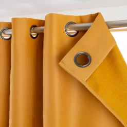 Rideau Thermique|Rideau|EMINZA Rideau obscurcissant thermique (280 x 260 cm) Calore Jaune moutarde