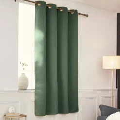 Rideau Thermique|Rideau|EMINZA Rideau obscurcissant thermique (140 x 180 cm) Calore Vert romarin