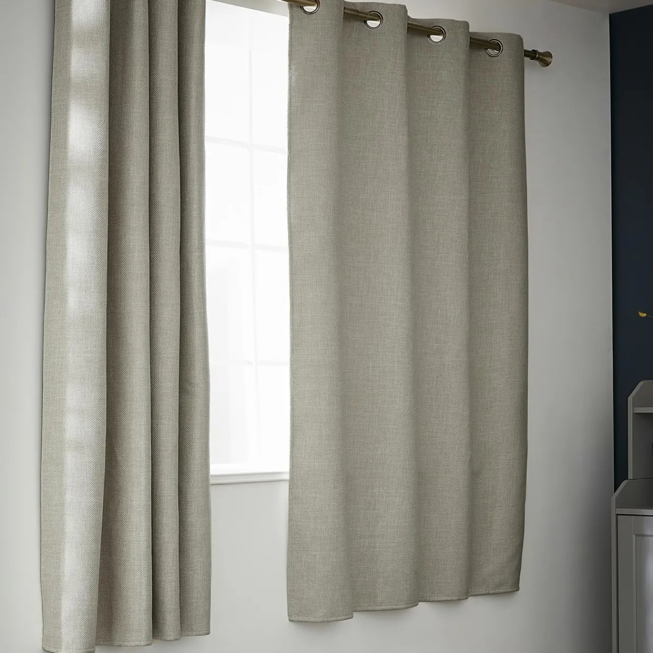 Rideau Thermique|Rideau|EMINZA Rideau obscurcissant thermique (140 x 180 cm) Alba Taupe