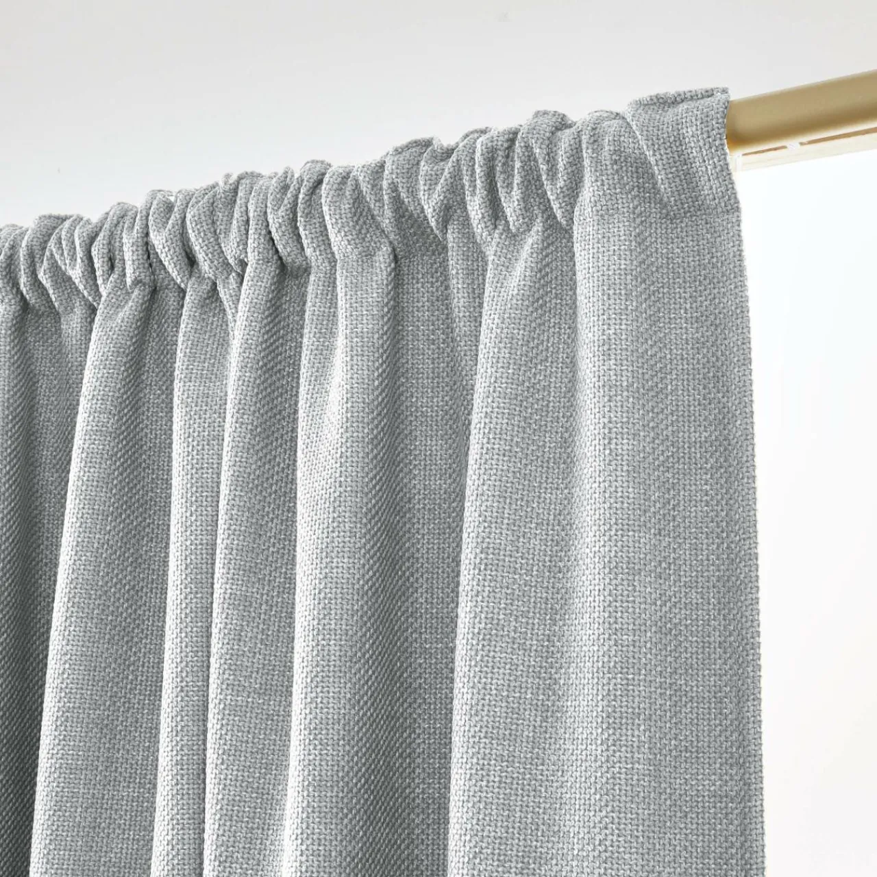 Rideau Thermique|Rideau|EMINZA Rideau obscurcissant thermique galon fronceur (140 x 240 cm) Alba Gris