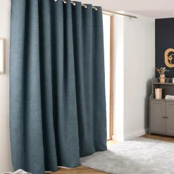 Rideau Thermique|Rideau|EMINZA Rideau obscurcissant thermique (280 x 240 cm) Alba Bleu