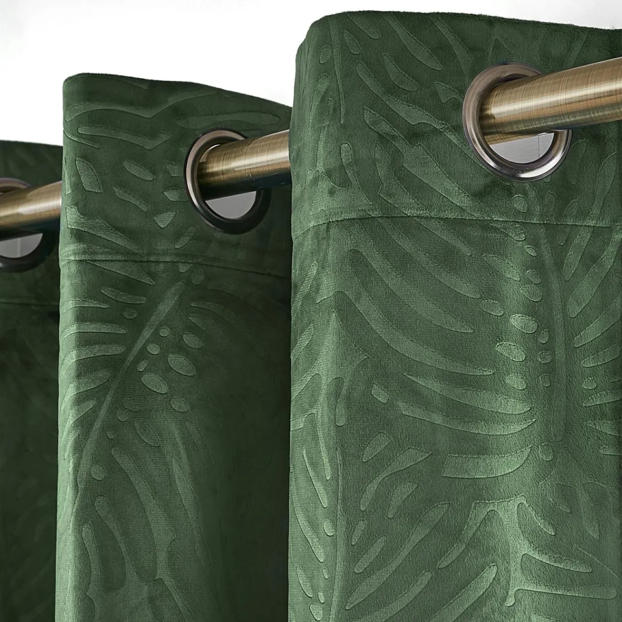 Rideau|EMINZA Rideau obscurcissant velours (140 x 180 cm) Fern Vert romarin