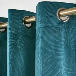 Rideau|EMINZA Rideau obscurcissant velours (140 x 280 cm) Fern Bleu pétrole