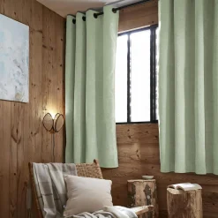 Rideau Thermique|Rideau|EMINZA Rideau occultant isolant Total Blackout (140 x 180 cm) Magnus Vert Eucalyptus