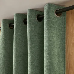 Rideau Thermique|Rideau|EMINZA Rideau occultant isolant Total Blackout (140 x 240 cm) Magnus Vert romarin