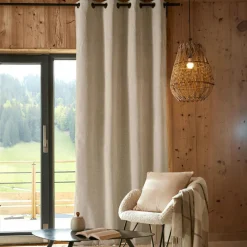 Rideau Thermique|Rideau|EMINZA Rideau occultant isolant Total Blackout (140 x 240 cm) Magnus Ecru