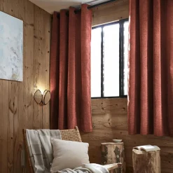 Rideau Thermique|Rideau|EMINZA Rideau occultant isolant Total Blackout (140 x 180 cm) Magnus Terracotta