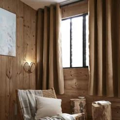 Rideau Thermique|Rideau|EMINZA Rideau occultant isolant Total Blackout (140 x 180 cm) Magnus Camel