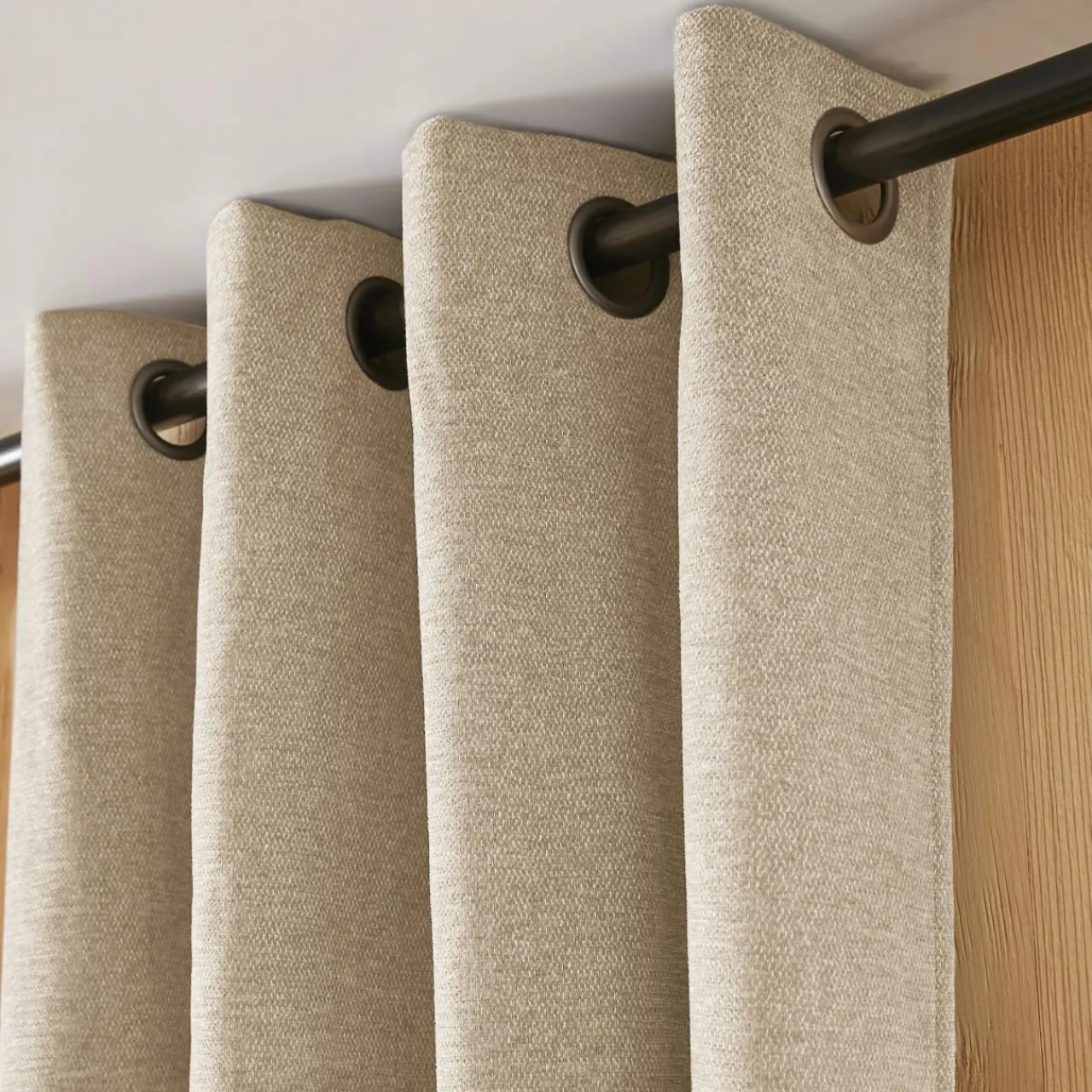 Rideau Thermique|Rideau|EMINZA Rideau occultant isolant Total Blackout (140 x 180 cm) Magnus Ecru