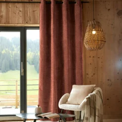 Rideau Thermique|Rideau|EMINZA Rideau occultant isolant Total Blackout (140 x 240 cm) Magnus Terracotta