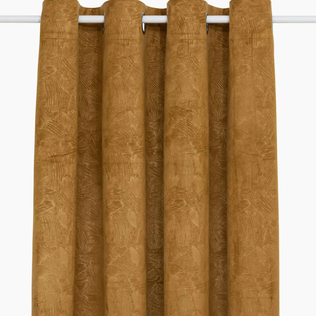 Rideau|Atmosphera, cru017dateur d'intu017drieur Rideau occultant velours (135 x 260 cm) Fuji Marron Cannelle