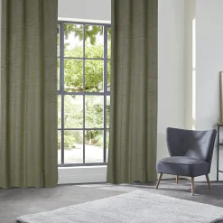 Rideau|Atmosphera, cru017dateur d'intu017drieur Rideau occultant velours (135 x 260 cm) Yupi Vert kaki