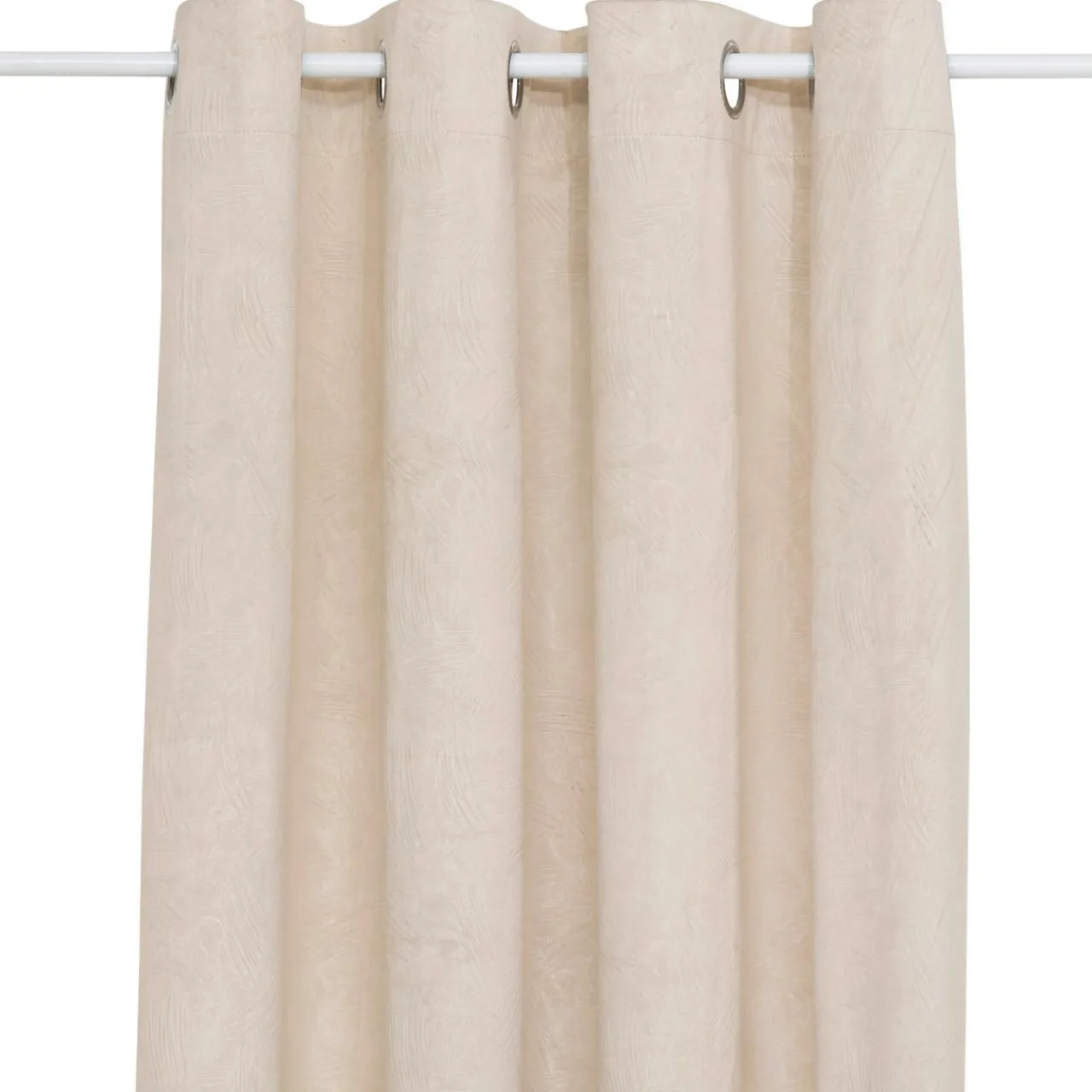 Rideau|Atmosphera, cru017dateur d'intu017drieur Rideau occultant velours (135 x 260 cm) Fuji Ecru