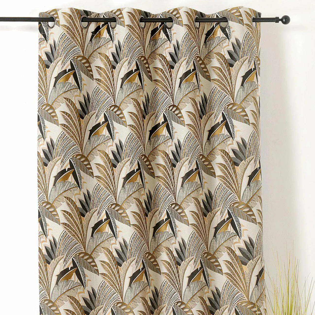 Rideau|LINDER Rideau oeillets (140 x 250 cm) Eden Jaune