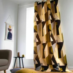 Rideau|LINDER Rideau oeillets (135 x 260 cm) L'estaque Noir