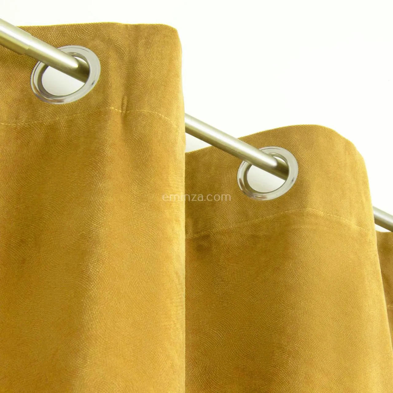 Rideau|ATMOSPHERA Rideau oeillets (140 x 260 cm) Lilou Jaune ocre