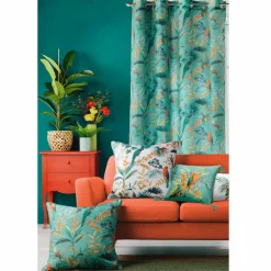 Rideau|DOUCEUR D'INTERIEUR Rideau oeillets (140 x 260 cm) Panis Bleu