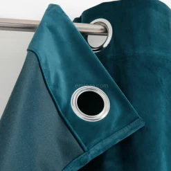 Rideau|ATMOSPHERA Rideau oeillets (140 X 260 cm) Velours Bleu pétrole