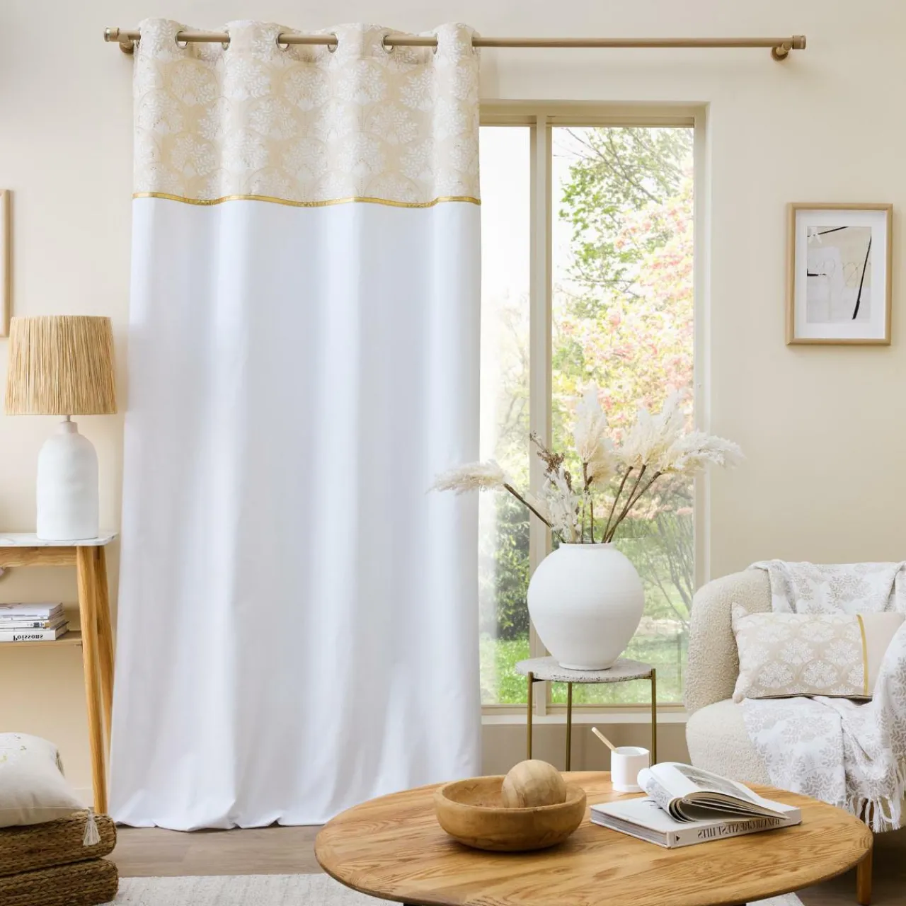 Rideau|douceur d'intu017drieur Rideau polycoton (140 x 240 cm) Majestia Beige