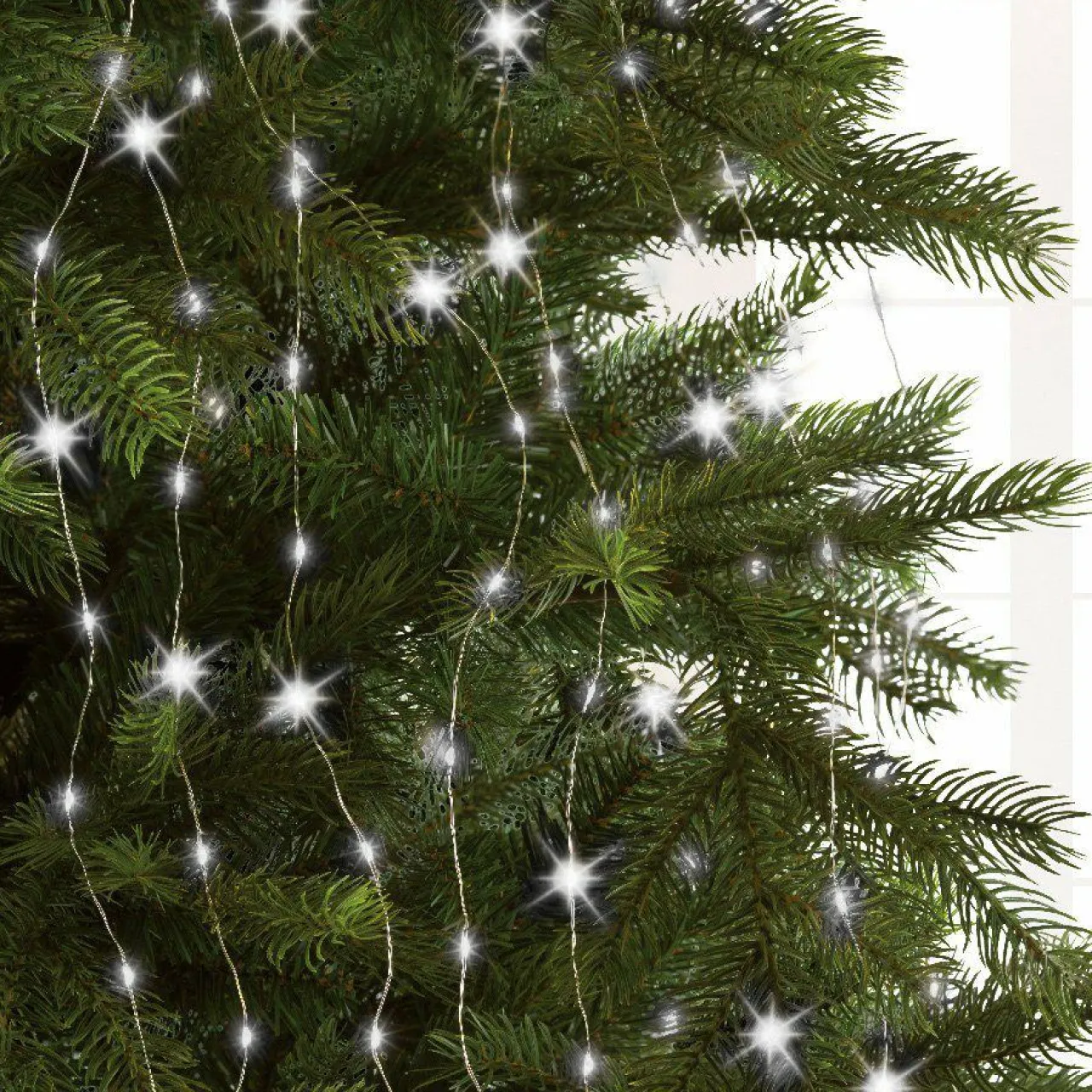 Guirlande Lumineuse|KAEMINGK Rideau pour sapin H2,40 m 832 Micro LED Flashing light Blanc froid