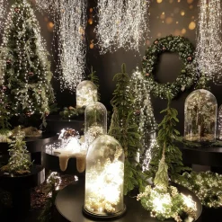 Guirlande Lumineuse|KAEMINGK Rideau pour sapin H1,80 m 408 Micro LED Flashing light Blanc chaud