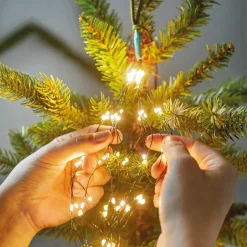 Guirlande Lumineuse|KAEMINGK Rideau pour sapin H2,40 m 832 Micro LED Flashing light Blanc chaud