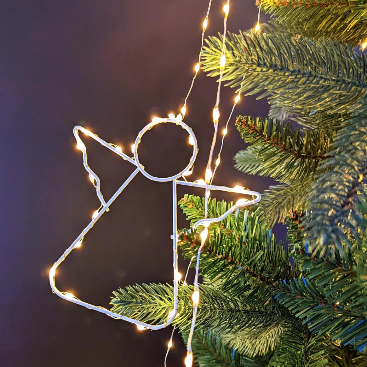 Guirlande Lumineuse|KAEMINGK Rideau pour sapin Micro Led H2,10 m 762 LED Ange Blanc très chaud