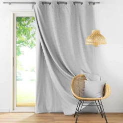 Rideau Thermique|Rideau|DOUCEUR D'INTERIEUR Rideau thermique doublure amovible (140 x 260 cm) Coverline Gris clair