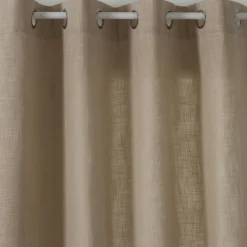 Rideau|Atmosphera, cru017dateur d'intu017drieur Rideau tissé (140 x 260 cm) Clem lin Beige