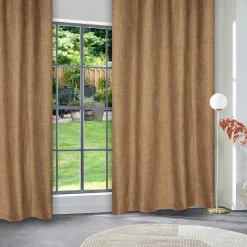 Rideau|Atmosphera, cru017dateur d'intu017drieur Rideau tissé (140 x 260 cm) Clem Cannelle