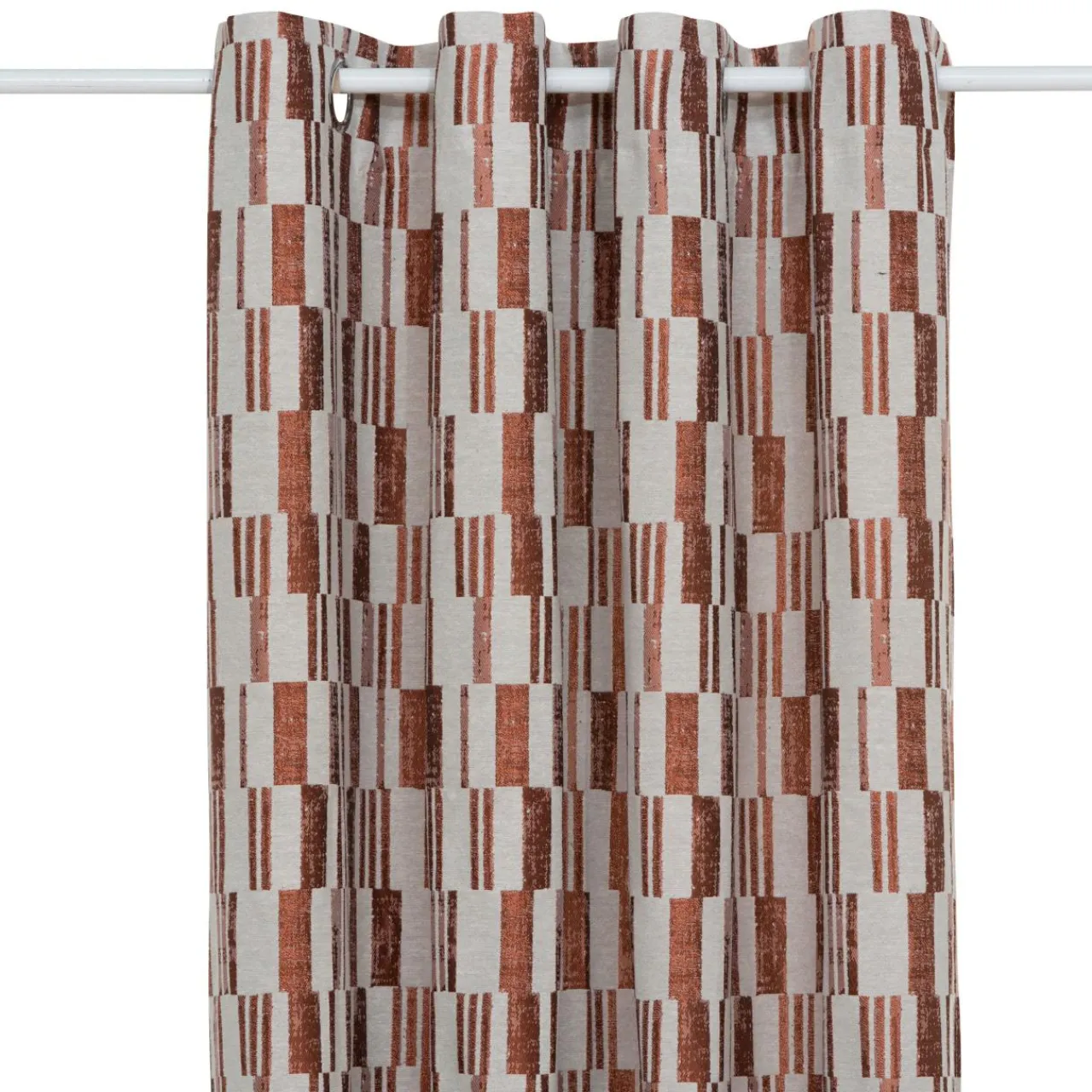 Rideau|Atmosphera, cru017dateur d'intu017drieur Rideau tissé (140 x 260 cm) Leyna Terracotta