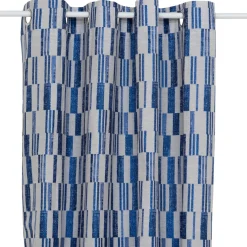 Rideau|Atmosphera, cru017dateur d'intu017drieur Rideau tissé (140 x 260 cm) Leyna Bleu