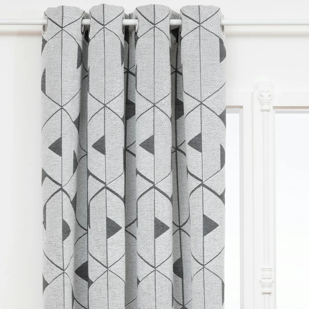 Rideau|Atmosphera, cru017dateur d'intu017drieur Rideau tissé (140 x 260 cm) Maloé Gris