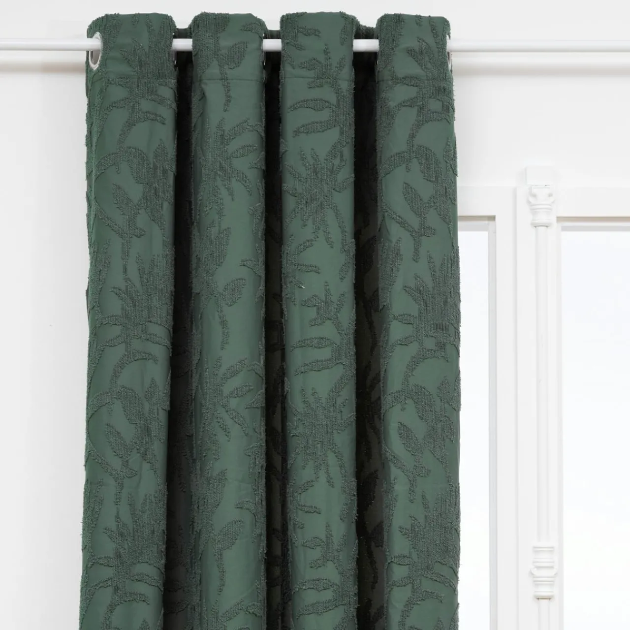 Rideau|Atmosphera, cru017dateur d'intu017drieur Rideau tissé (135 x 260 cm) Willow Vert kaki