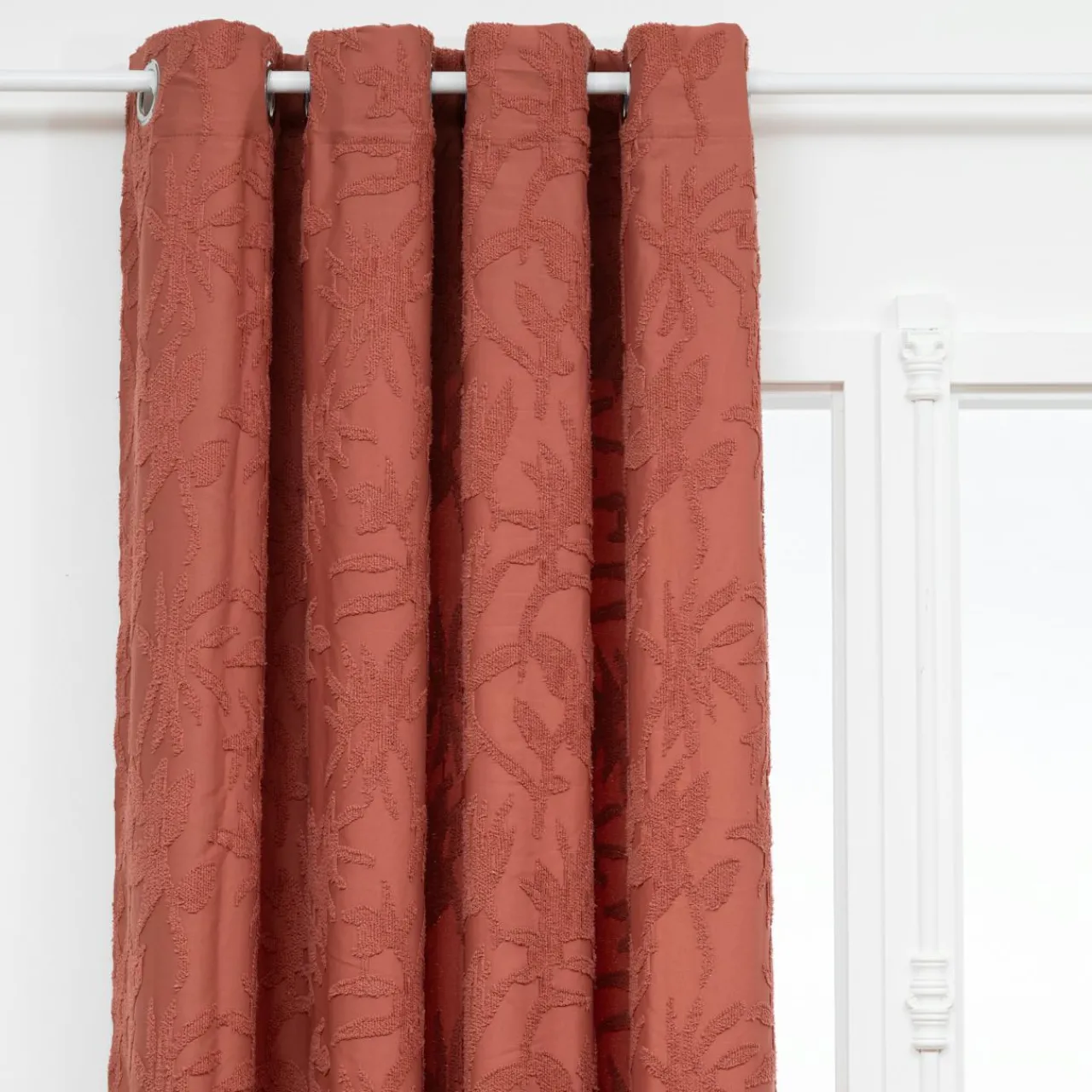 Rideau|Atmosphera, cru017dateur d'intu017drieur Rideau tissé (135 x 260 cm) Willow Terracotta