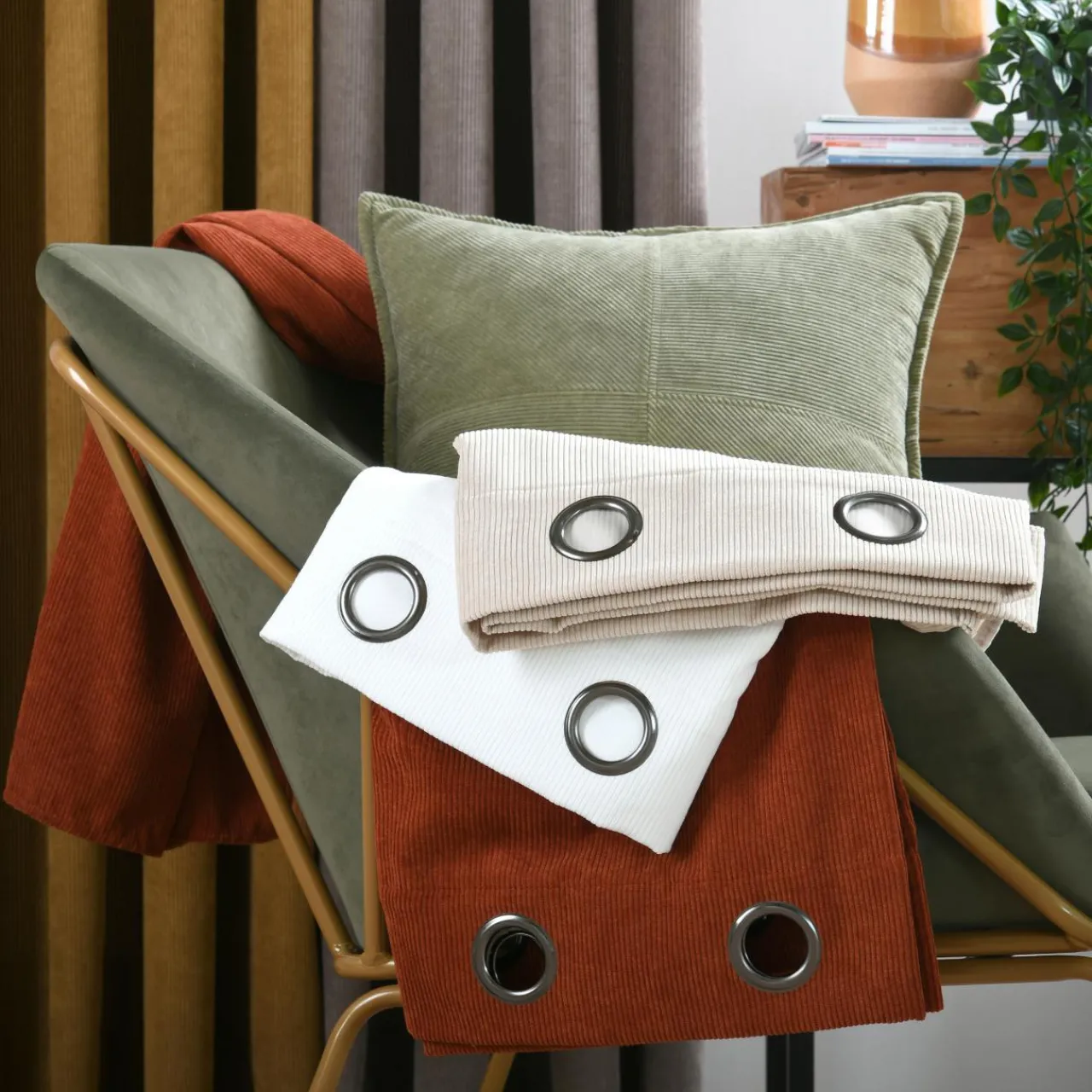 Rideau|STOF Rideau velours (140 x 260 cm) Dandy Camel