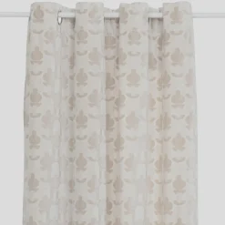 Rideau|Atmosphera, cru017dateur d'intu017drieur Rideau velours (140 x 260 cm) Luna Ecru