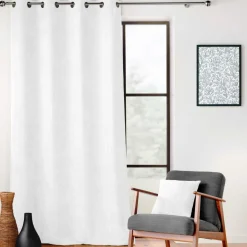 Rideau|douceur d'intu017drieur Rideau velours chenille (140 x 260 cm) Leo Blanc