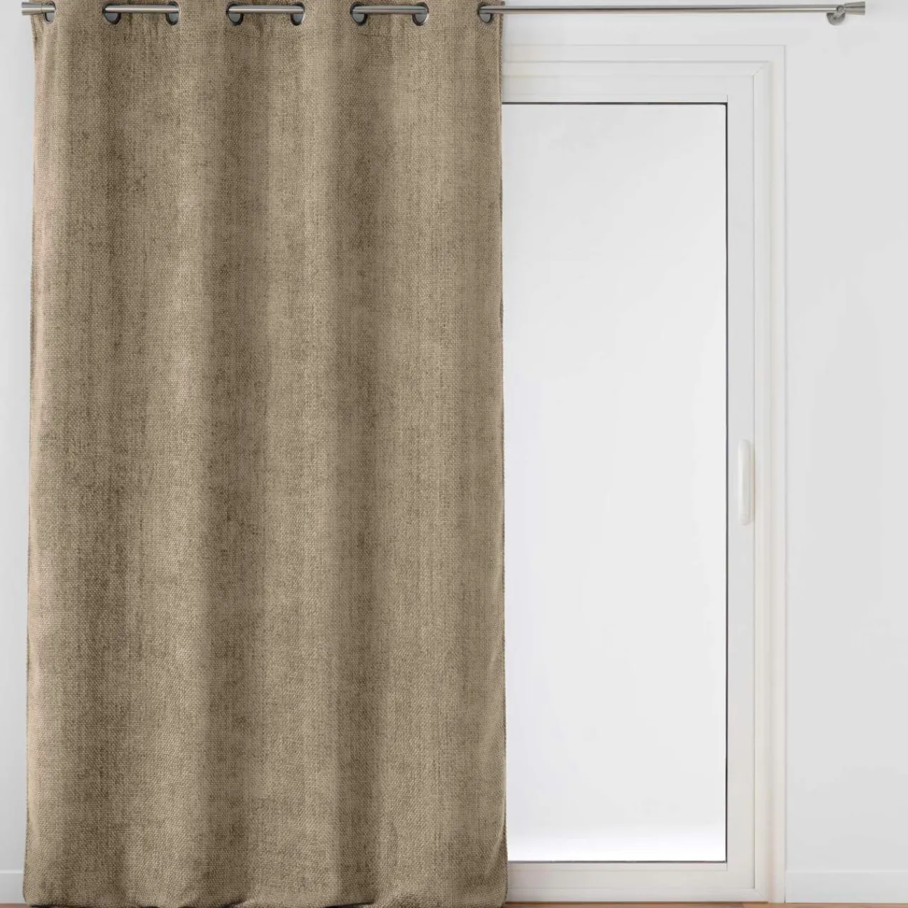 Rideau|douceur d'intu017drieur Rideau velours chenille (140 x 260 cm) Leo Beige