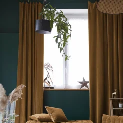 Rideau|EMINZA Rideau velours de coton ajustable (140 x max 270 cm) Victor Camel