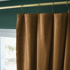 Rideau|EMINZA Rideau velours de coton ajustable (140 x max 270 cm) Victor Camel