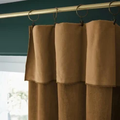 Rideau|EMINZA Rideau velours de coton ajustable (140 x max 270 cm) Victor Camel