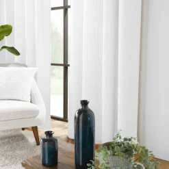 Rideau|douceur d'intu017drieur Rideau velours relief (140 x 260 cm) Nils Blanc