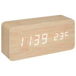 Objet Déco|ATMOSPHERA Réveil digital en (15 x H7 cm) Gamiel Bois