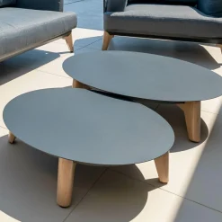 Salon De Jardin|MOBELLIA Salon de jardin aluminium 4 places 5 pcs Monte Carlo Gris Anthracite