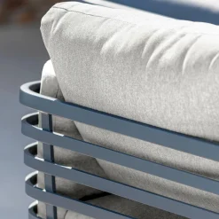 Salon De Jardin|MOBELLIA Salon de jardin aluminium 7 places 6 pcs Monte Carlo Gris anthracite et gris clair Anthracite - Gris Clair